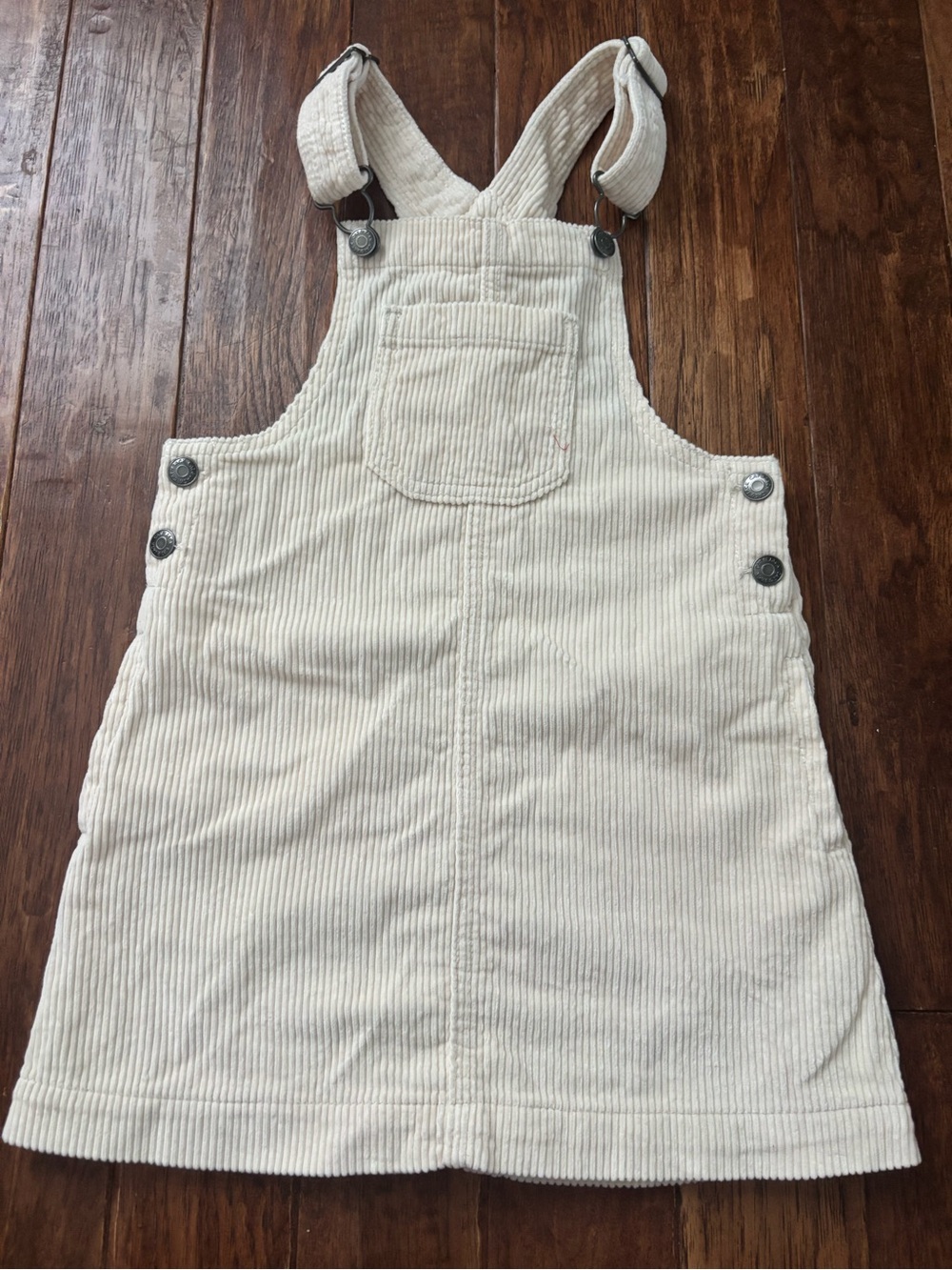 Cat & Jack 4T Cream Corduroy Jumper Skirtall Dress Overalls Toddler Girl